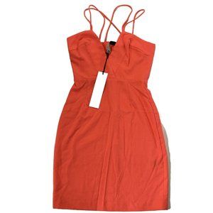 AQ/AQ Yarra Mini Dress Women's Size 2 Neon Grapefruit Pink New